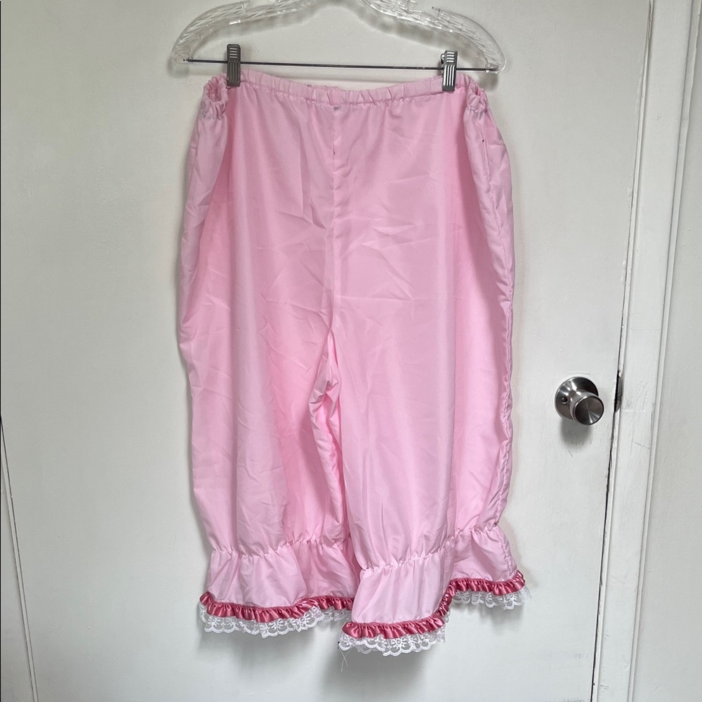 Vintage Tombstone Pink Saloon Girl Costume Top & Bloomers Set 2X Lace Ruffle1-22 - Picture 3 of 6